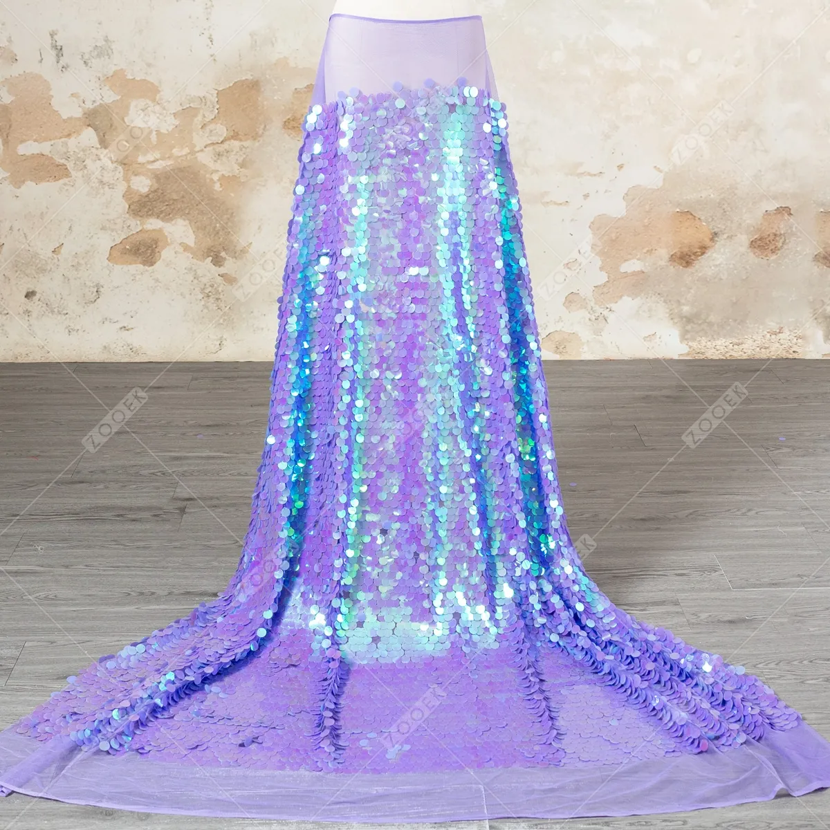 iridescent lavender 18mm mermaid scale sequin fabric iridescent lavender 18mm mermaid scale sequin fabric