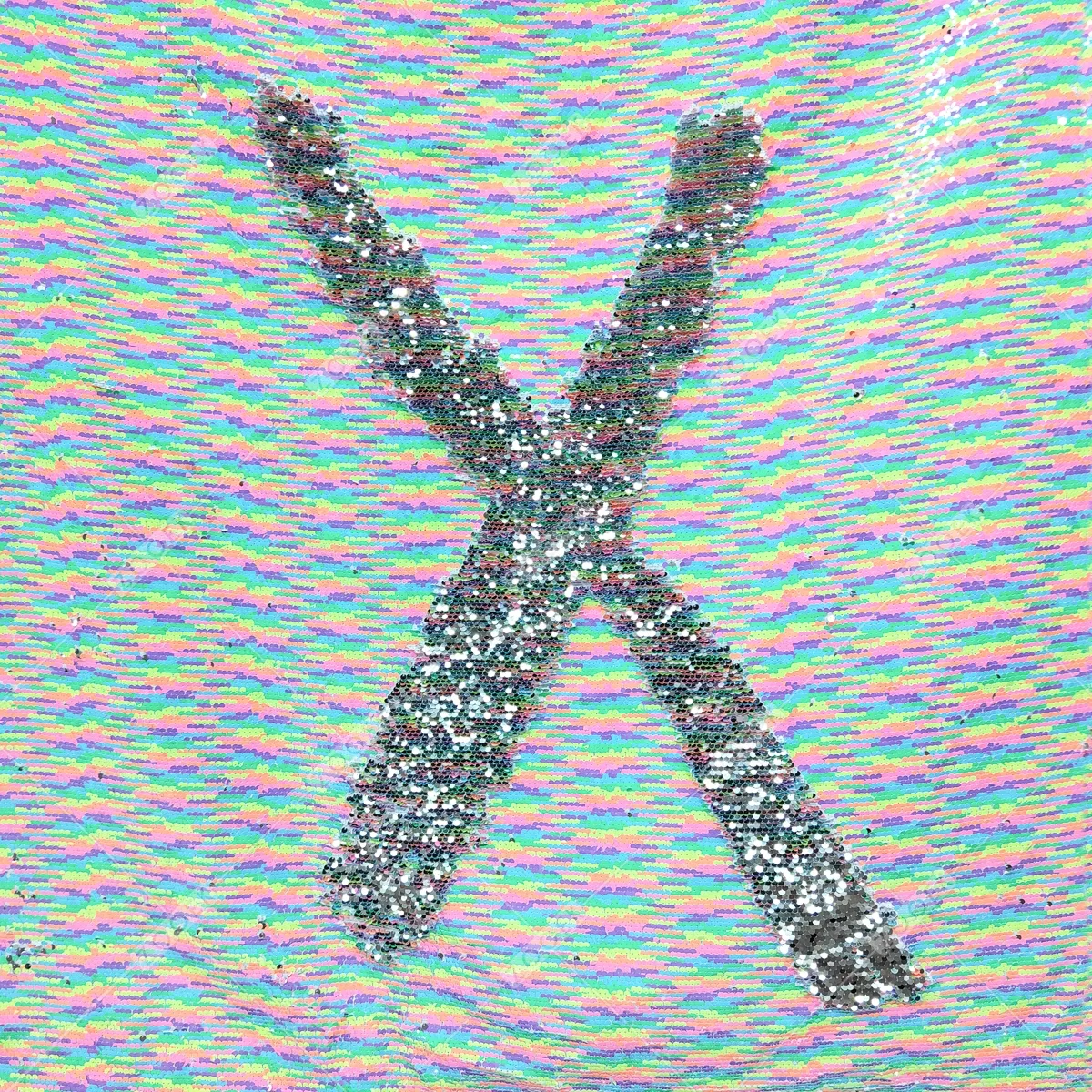 rainbow and silver reversible sequin fabric rainbow and silver reversible sequin fabric