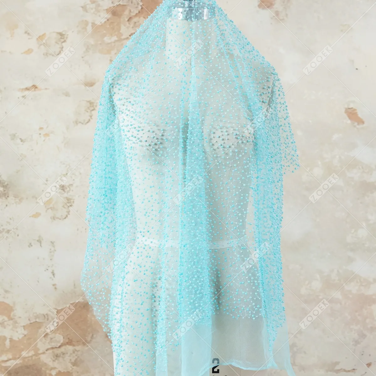 tiffany blue pearl and bead embroidered tulle beading tiffany blue pearl and bead embroidered tulle beading