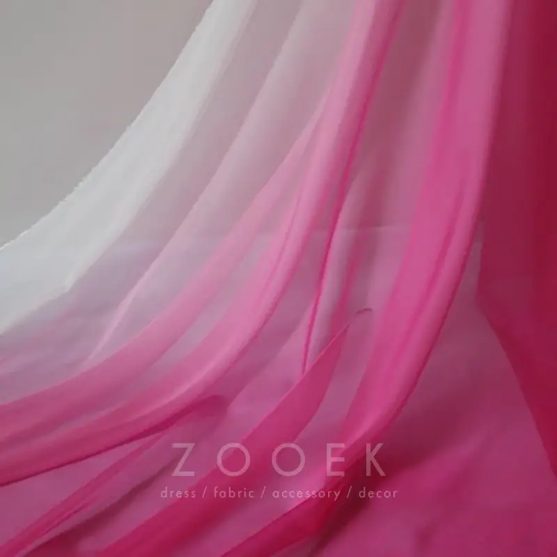 white to fuchsia ombre chiffon fabric white to fuchsia ombre chiffon fabric
