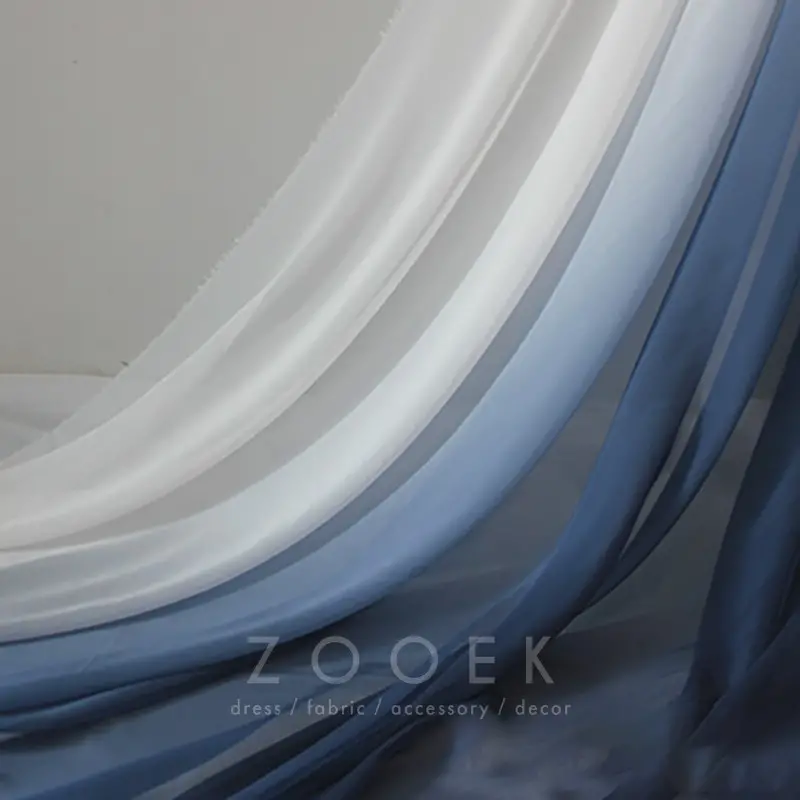 white to navy ombre chiffon fabric white to navy ombre chiffon fabric