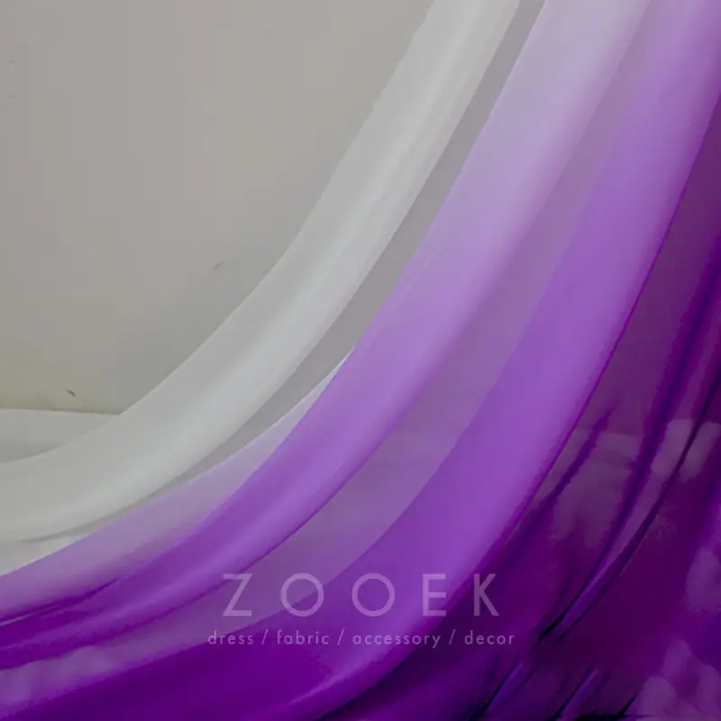 white to purple ombre chiffon fabric white to purple ombre chiffon fabric