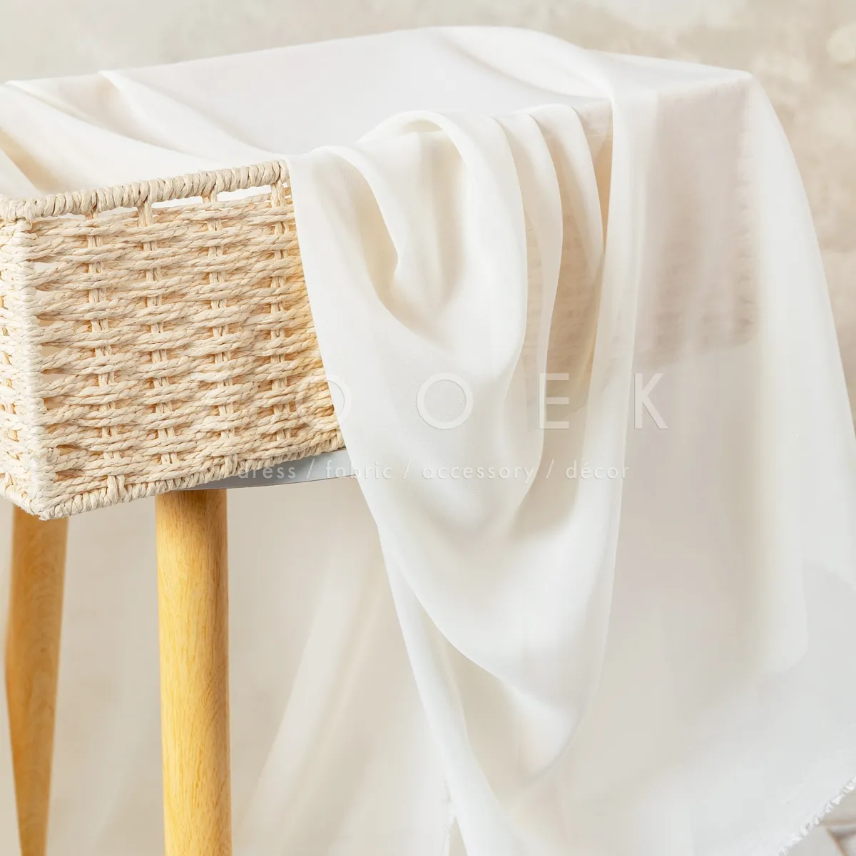 cream white soft texture elegant 100d chiffon fabric cream white soft texture elegant 100d chiffon fabric